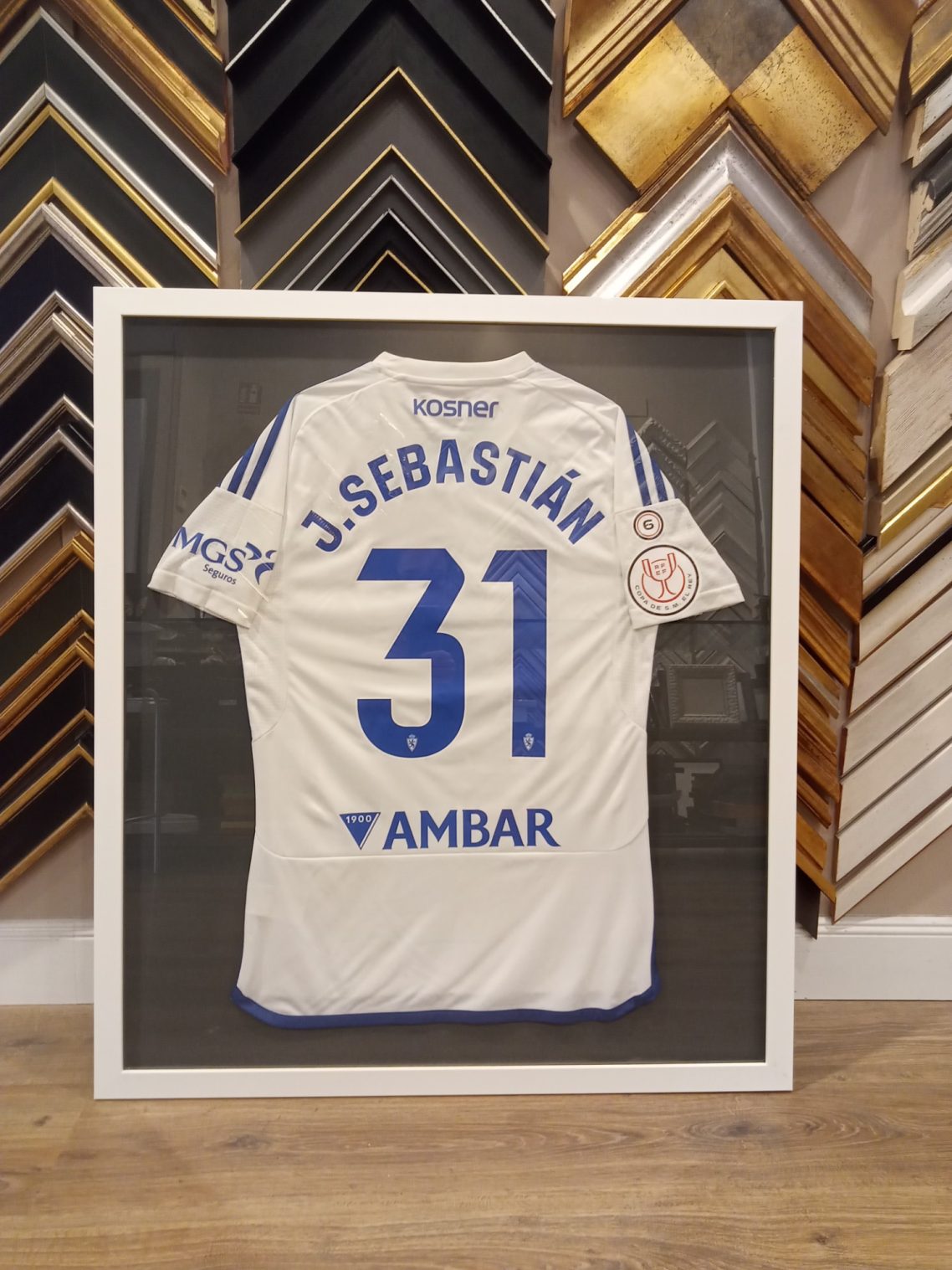 Camiseta Real Zaragoza Enmarcación para camiseta de futbol