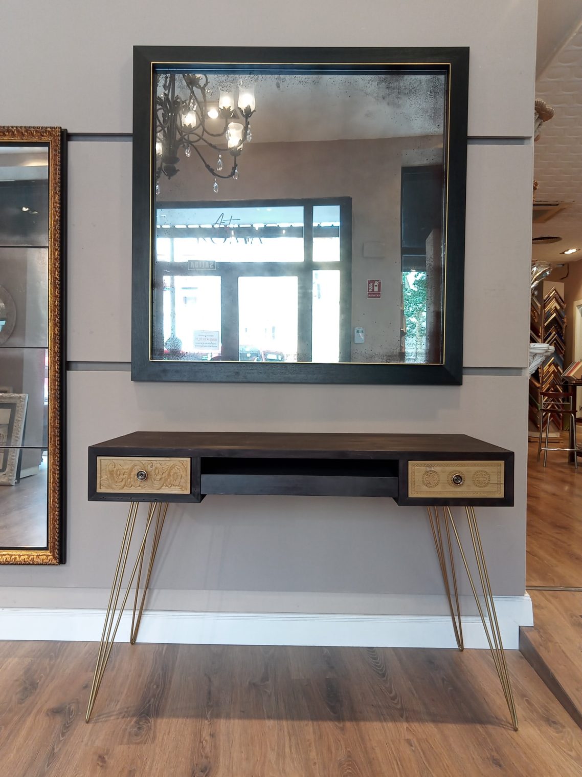 Espejo 120 x 120 cm Espejo enmarcado a medida 120 x 120 cm