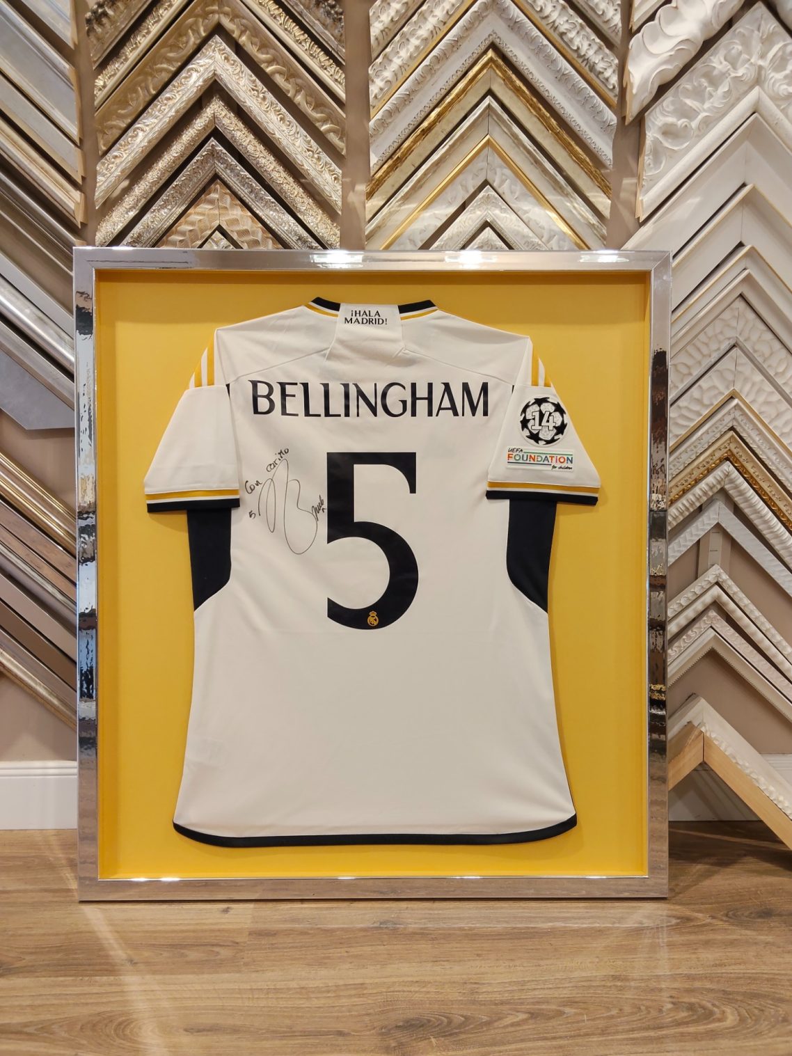 Camiseta firmada por Bellingham Enmarcación para camiseta de Bellingham